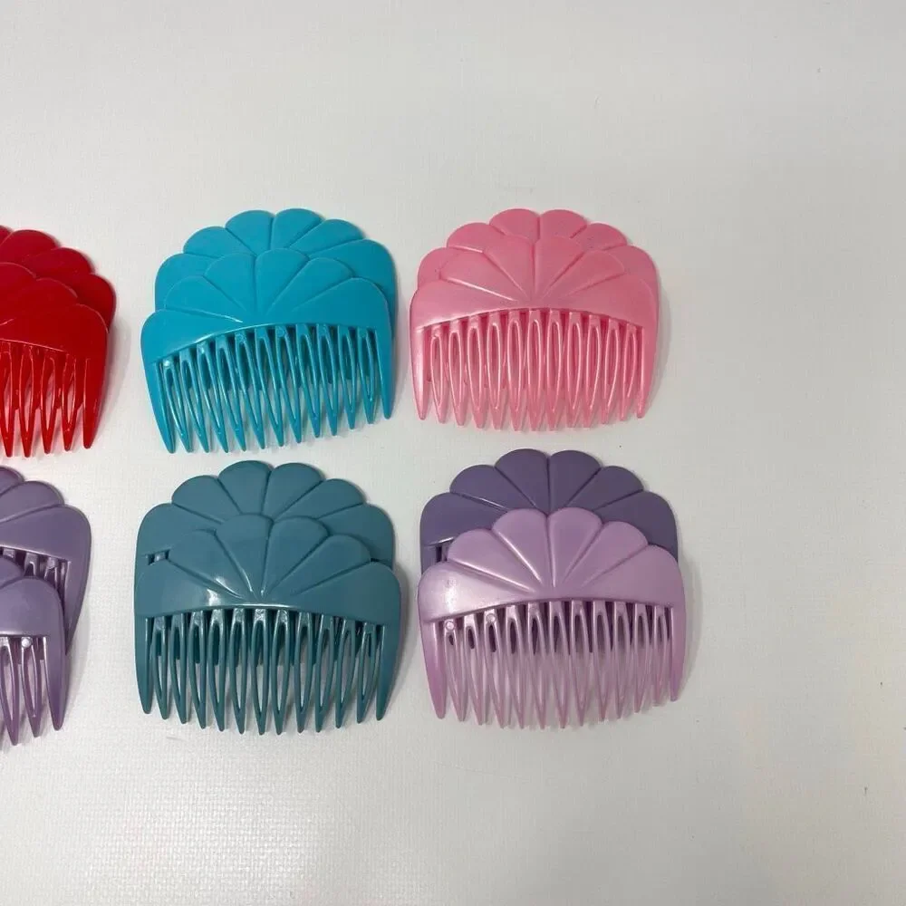 Set of 16 Vintage Small Tuck Hair Side Combs Hair Accessories Made in Hong Kong